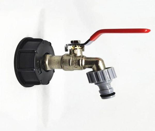 Equipamentos de rega ibc tanque TAP Adaptador de combustível Adaptador de bronze peças de encaixe de válvula de válvula para conectores de água para jardim doméstico 1pcs p3136948