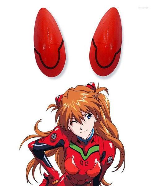 Вечеринка поставляет 1 Пара белые аниме -волос -клипы Asuka Langley Sooryu Hairpins Ayanami Rei Headwear японские аксессуары для косплея Hairwe224891111111111111111