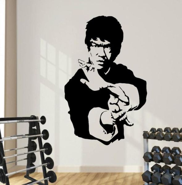 Kung fu estrela Bruce Lee adesivos de alta qualidade adesivos de parede Arte decoração de decoração de quarto de parede de papel de parede 3407865