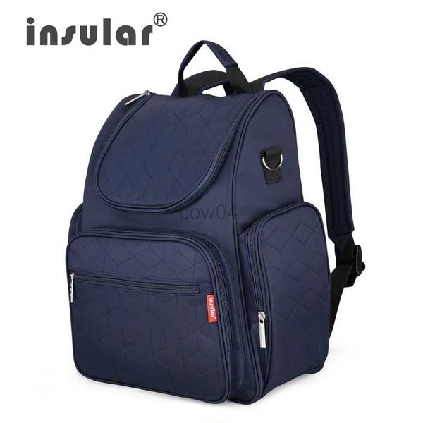 Bolsas de fraldas insulares elegantes fraldas de fraldas Backpack Sacos de carrinho de carrinho Multifuncional Maternidade Viagem Bolsa para Mommy Mulheres Mochilas D240429