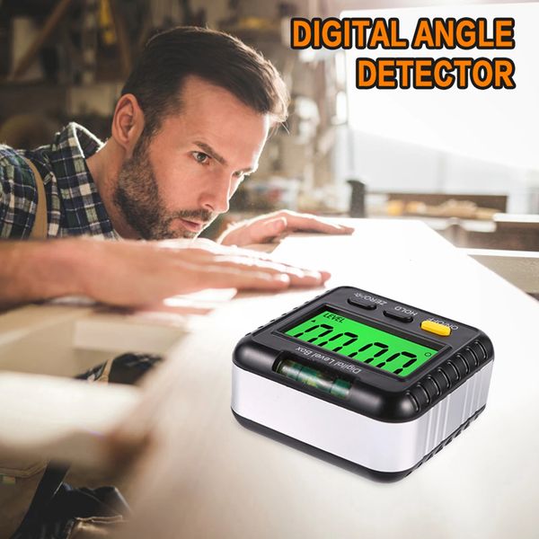 Angolo digitale Finder Finder Gauge 360 gradi Mini sporgente digitale Inclinometro Magnetico Cubo ad angolo elettronico Scatola LCD Display 240429