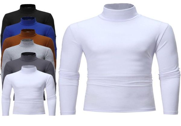 Männer039s T -Shirts Herbst Herbst Winter warmes T -Shirt Thermalschildkrötenhals Skivvy Turtleneck Pullover Stretch Tee Topsmen039S6912875