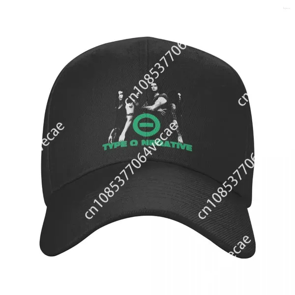 Boinas tipo o Música negativa Cap boné adulto Hip-hop Sun Caps Goth Metal Hat Metal Snapback Golf Hats Summer