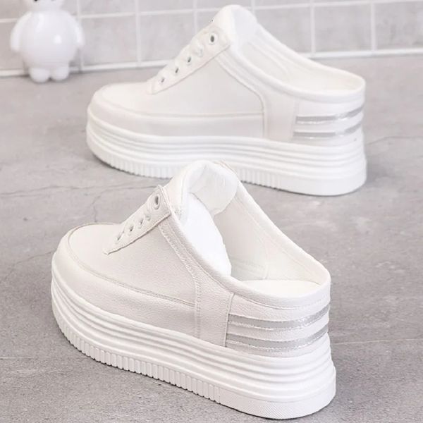 Zeppe di qualità Femme CM ad alta Femme Sneaker Sneakers Piattaforma piatta piattaforma casual Aumenta Zapatillas Mujer Flats C