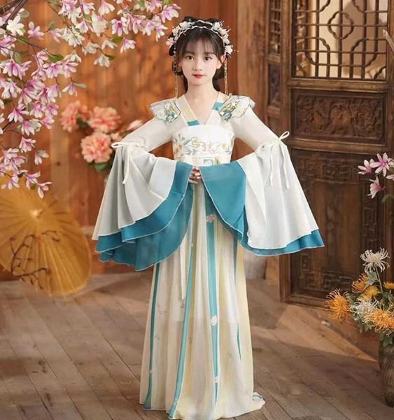 Abbigliamento etnico antichi costumi di Halloween Hanfu per bambini ragazze principessa vestito tradizionale cinese Bambini eleganti tannasty danza indossa