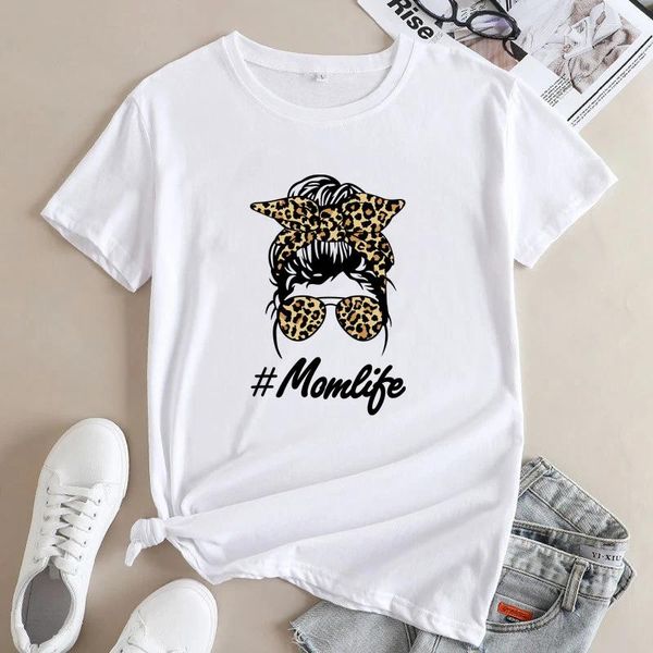 Magliette da donna leopardo gust pasticcio cranio mom camicia divertenti campestri da regalo per la mamma