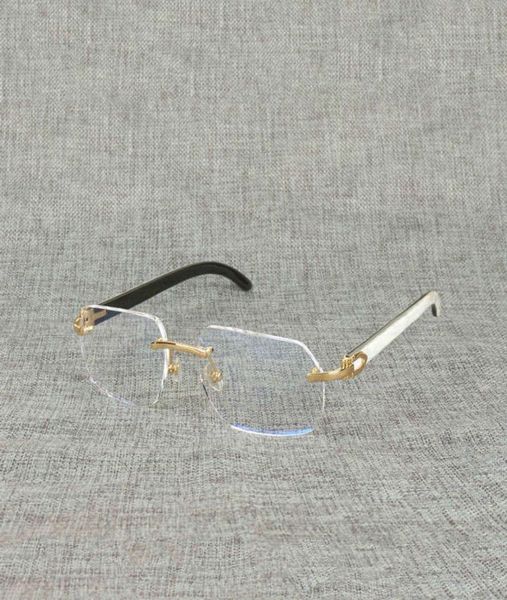 Sonnenbrille natürliches Holz Quadrat hell Büffel Horn Übergrößen zufälliger Rahmen für Männer lesen optische Oval Eye Glass9867152