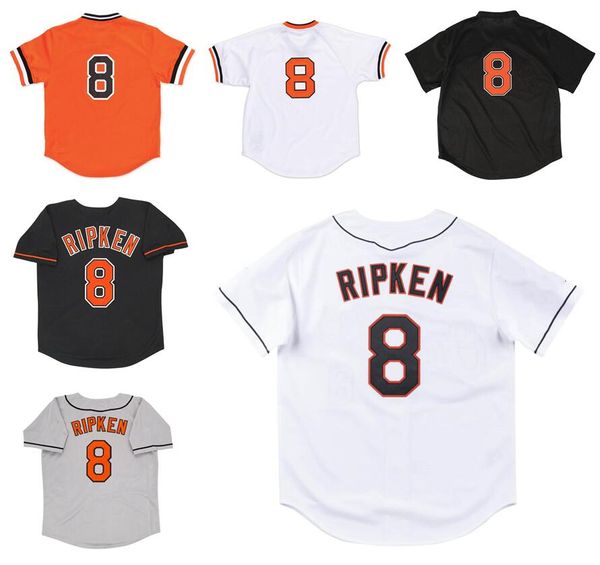 Dikişli Beyzbol Formaları 8 Cal Ripken Jr 2001 Erkek Kadın Gençlik S-4XL Klasikleri Retro Jersey