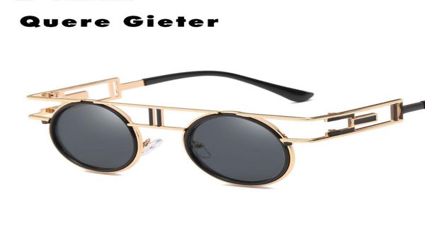 Moda Metal Steampunk Men039S Güneş Gözlüğü Kadın Marka Retro Yuvarlak Güneş Gözlüğü Festivali Goggles Men6702981 için Vintage Güneş Gözlükleri