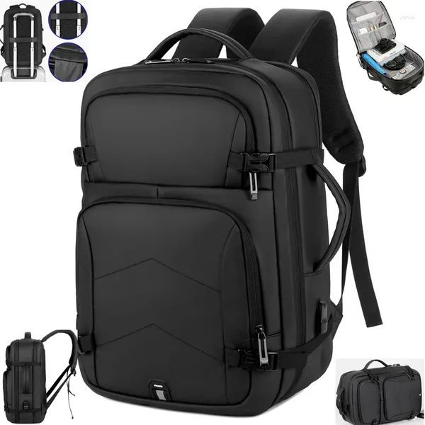 Backpack grande 15,6 polegadas Laptop Men Business Notebook Backpack Backpack USB Câmera de viagem Mochilas de estudante