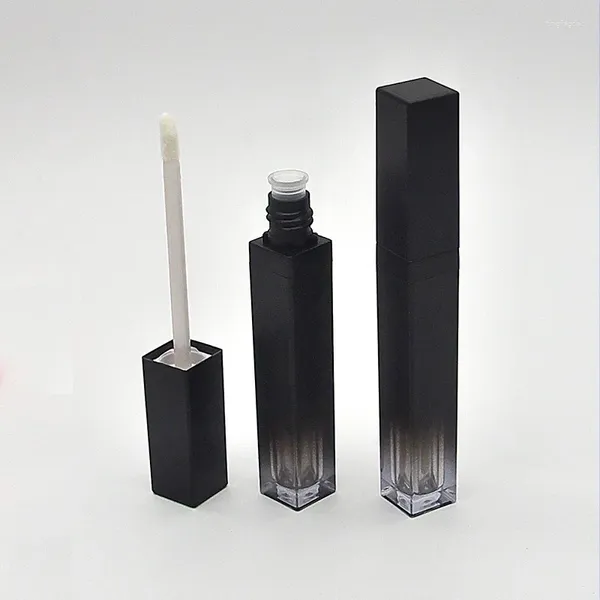 Speicherflaschen 5 ml Lipglossrohr leeres quadratisches schwarz allmählich ändern