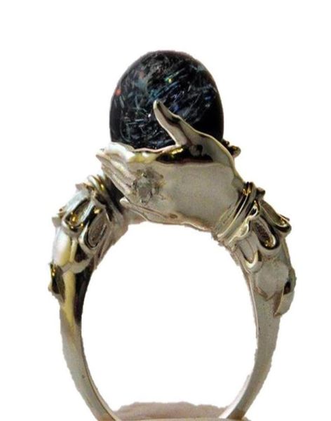 Кластерные кольца кольцо модная свадьба Сексуальная три для женщины готический магический гандбол ювелирные украшения европейские и американские