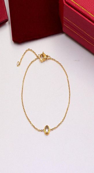 Braccialetta della catena di moda di lusso Bracciale Jewelry Party Diamond Ciondolo Braccialetti in oro rosa per donne Regola di gioielli in abito Fancy 2381721