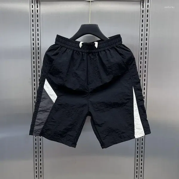 Shorts maschile Retro Cargo Japan Striped Patchwork dritta casual sport estivo leggero a asciugatura breve 2024