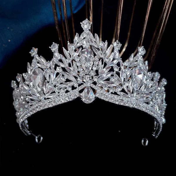 Tiaras Luxury baroch Crystal Tiaras corone per femmine femminile sposa matrimoniale Tiara da sposa Accessori per capelli Accessori per capelli