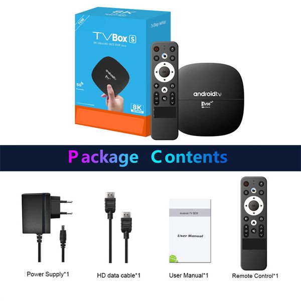 1pc TV98 ATV Android TV Box Allwinner H313 Bluetooth Voice Remote Chore Android 13.0 TV Box Dual Band WiFi TV Media Player 8G 128G 16G 256G SET Top Box
