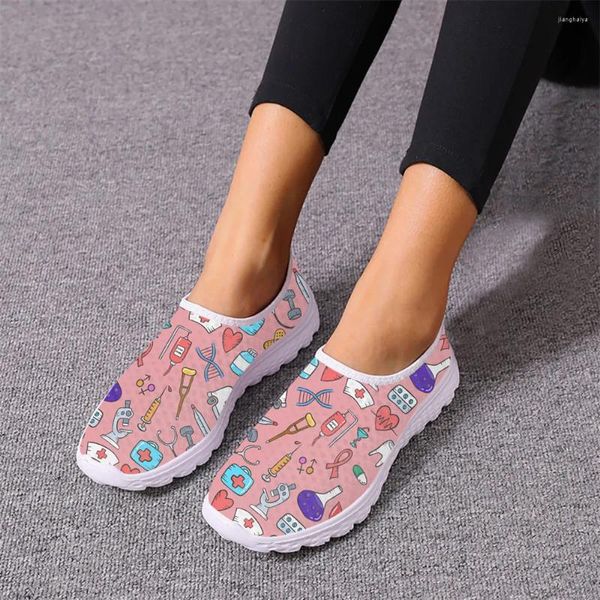 Ferramentas de sapatos casuais Love Pattern Ladies Spring Autumn Round Toe Vulcanized Brand Design