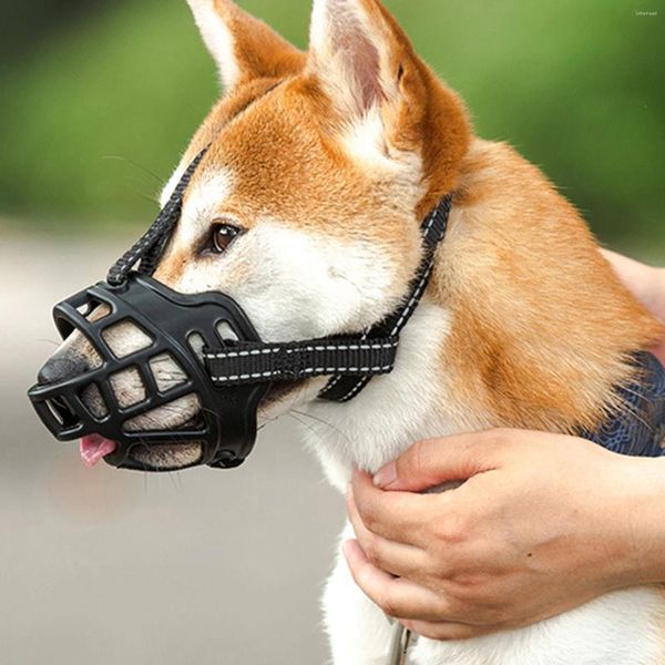 Köpek yakaları namlu, dış köpekler için portatif anti-yıkama maskesini çiğnemeyi önleyin Her iki taraf