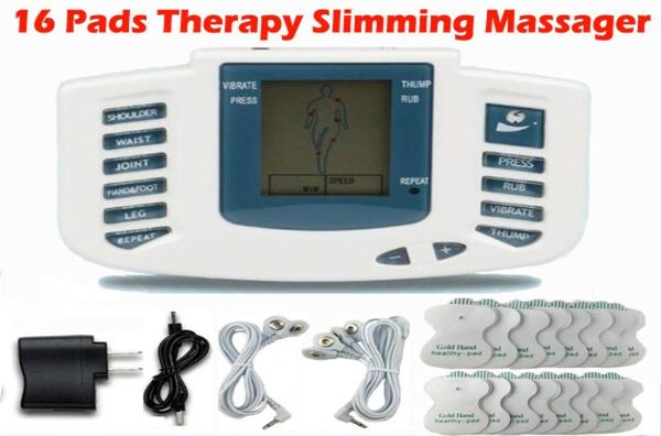 Nuovo stimolatore muscolare elettrico in inglese Slimata Muscing Massager Decine Agopuntura 16Padseuus Plug4200328