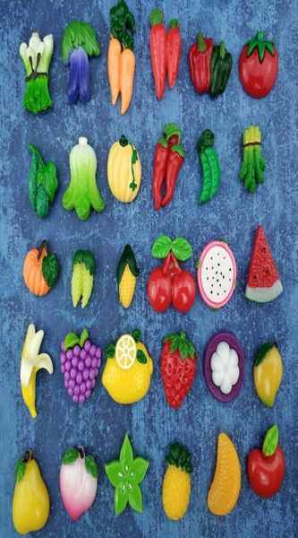 30 PCSset Fruit vegetal FORTE FORTE DE NEIODERCIONE ímãs para geladeira Magnet Magnet Magnet Po Office Messag CX2095437
