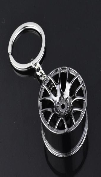 Клайф -мачки Auto Turbo Хаб -хаб колесо колеса колеса автомобиль Keyring Luxury цинк сплав с клей