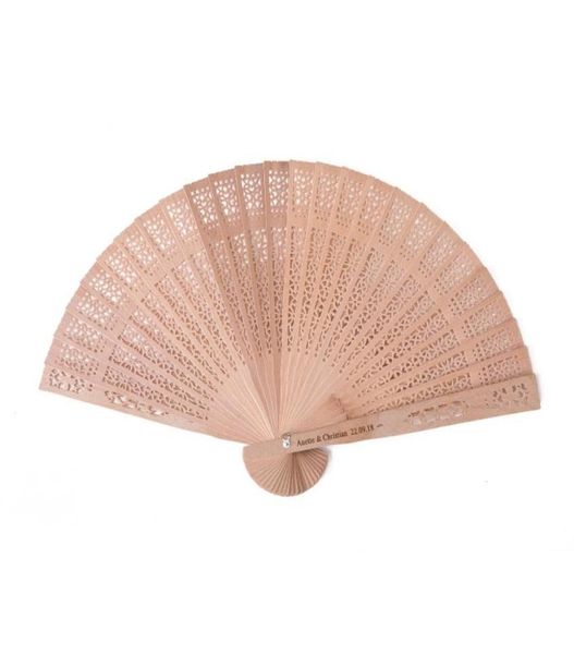 Fidro di nozze e regali personalizzati per i ventilatori a mano per le mani per gli appassionati di sandalwood ospite decorazioni pieghevoli di matrimonio 413 N29918793