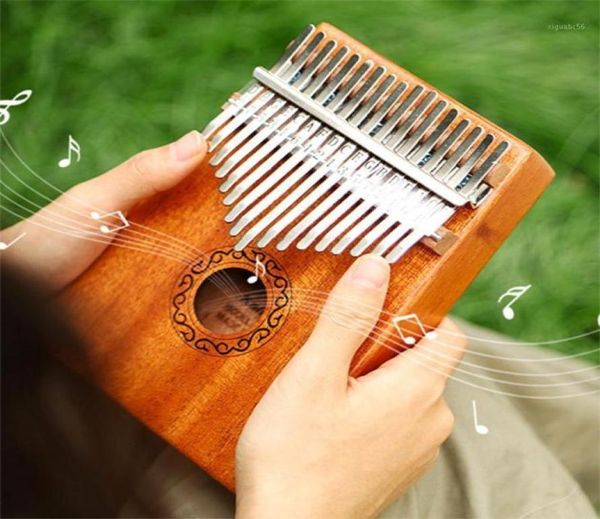 Kreativ 17 Keys Kalimba Daumen Klavier Hochqualität Holz Mahagoni -Körperinstrument Melodie Hammer für Anfänger Finger Piano17654063