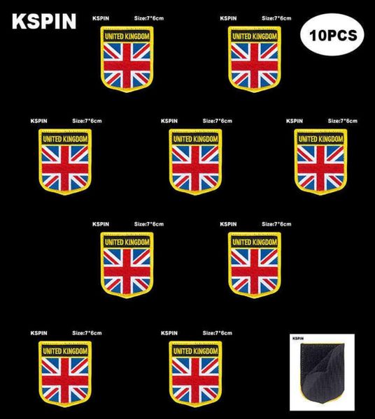 Национальный флаг Пейт -Крюк Знаки Великобритании Бейджи привязки 3D Палка на куртке