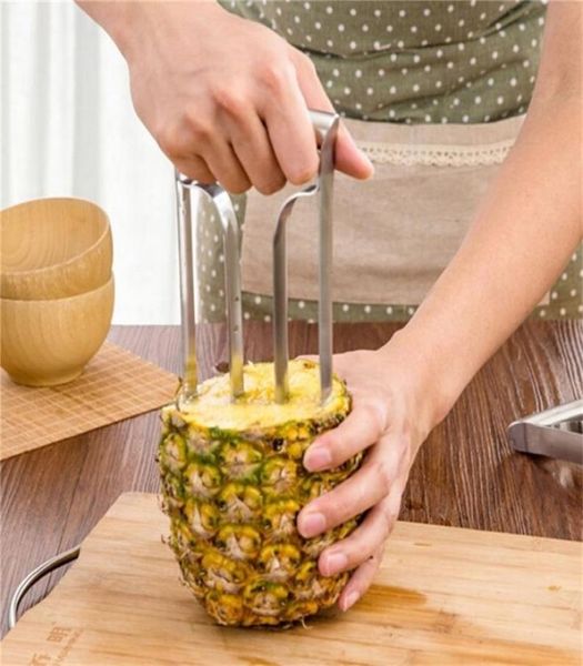 Meyve ananas dilimleyici soyucu kesici mutfak meyve aracı ananas soyucu kolay dilimleyici kesim cihazı paslanmaz çelik mutfak aracı 210319660646