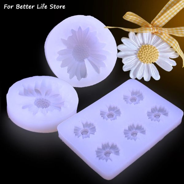 Candele per la vita migliore 1 pc trasparente 3d margherita candela morbida silicone stampo per cera per la decorazione della stampo a sospensione aromaterapia