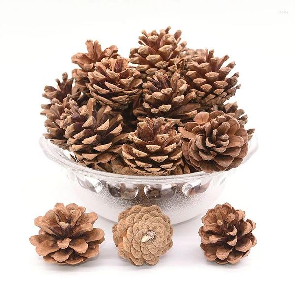 Fiori decorativi 10 pezzi di pinoli di pinoli ananas artificiali coni di pinoli per l'albero di Natale del matrimonio decorazioni fai da te fai da te