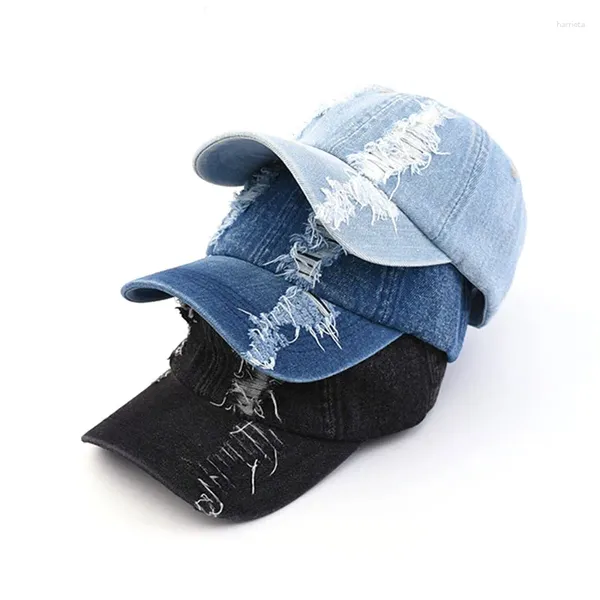 Top Caps Erkekler Pamuk Beyzbol Kapağı Klasik Yıkanmış Yumuşak Üst Delik Snapback Kadınlar Hip Hop Punk Kamyoncu Kemik Gorras Dropship