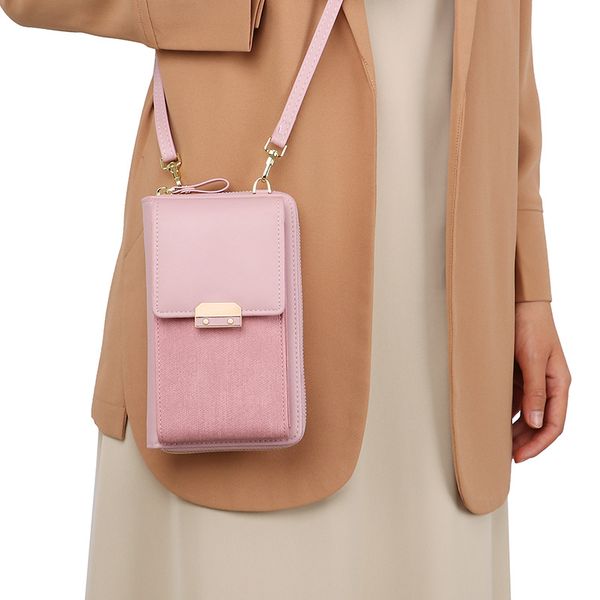 Nuova borsa da donna, tendenza della borsa mobile, borsa per spalle da donna semplice, borsa a traco