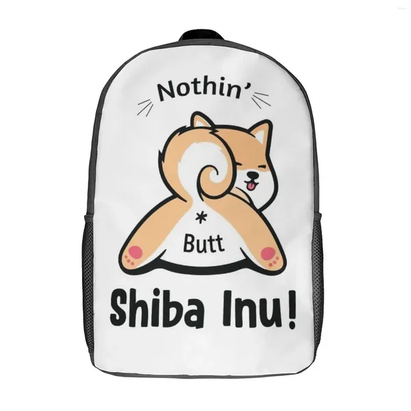 Backpack Nothin Bushiba inu engraçado fofo doge legal mochilas jovens caminhadas