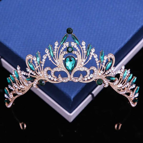 Tiaras 6 colori Eleganti ragazze coreane Crystal Crown Crown for Women Party Wedding Princess Rhinestone Bridal Crown Hair Jewelry