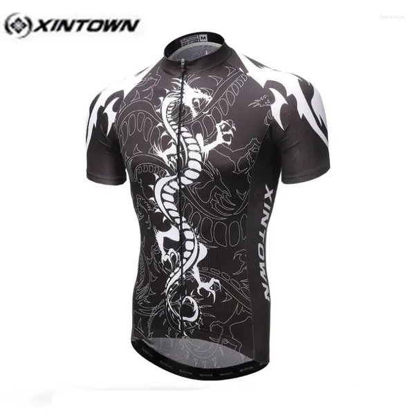 Yarış Ceketler 2024 Xintown Black Dragon Bisiklet Jersey Erkekler Bisiklet Giyim Bisiklet Bluz Üst Ropa Ciclismo T-Shirts Kısa Kollu Maillot