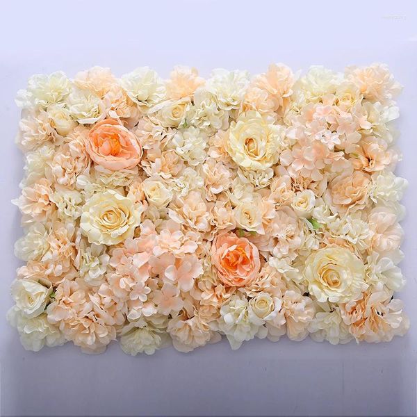 Flores decorativas 3pcs hidrangea rosa arqueada parede de flor 40 60 cm de guelder flowe fortine liner diy wedding festival tapete