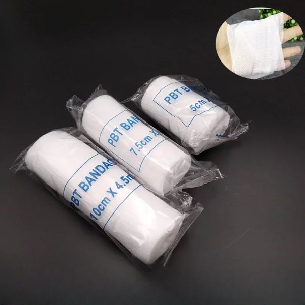 6pcs PBT Elastic Bandage Erste -Hilfe -Kit Gaze Roll Wundverkleidung Medizinische Krankenpflege Notfallverkehr 4,5m