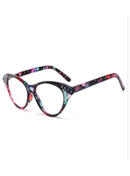 2018 Nuovo Fashio Retro Cat Eye Reading Glasses Crystal Rhinestone Decoration Decoration Spettacles Reading Glasses 1040 Diopter 3185196