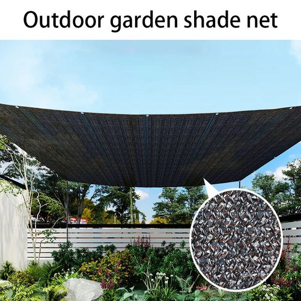 12pin Black Sun Shade Net Shadeing 80 ~ 85% Plant Greenhouse Cover Fence Privacy Screen Schermo Garden Sun Sun Outdoor Anti-UV 240425