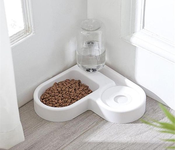 Tigelas de estimação com gatos de garrafas de água cães pequenos Dispensador de bebida automática Dune Porta Feeding Bowl Puppy alimentador de animais de estimação Y2009225771327