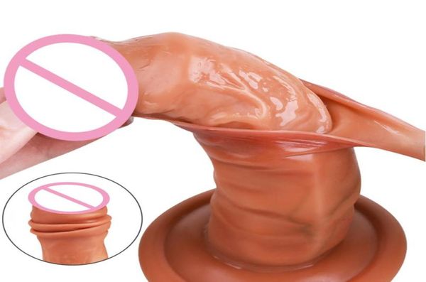 Novos chegados Dildo pênis de silicone realista para mulheres macios e primavera de pau, sentimento de verdadeira vibração da copa da copa do consolador Toys Y04246769