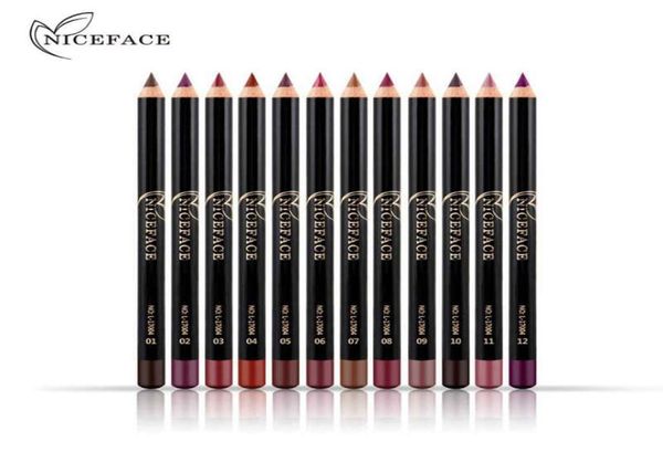 12 colori Brand Lip Pencils Matte Lipliner Pencil Lips Waterproof Makeup Lips 2018 Matte Lipstick Lip Liner Penna Nude Cosmetics Nude Cosmetics8598486