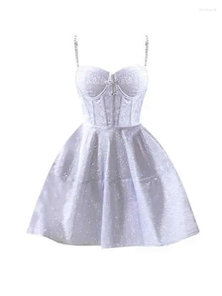 Lässige Kleider Design elegant blau einteiliger Kleiderhülsen und Schulterparty Gyaru funkeln