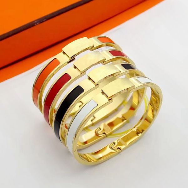 Clic Gold Bracciale Designer Jewelry for Women Men Braccialetti in acciaio inossidabile Lettera classica smalto unisex unisex abbigliamento da gioco da regalo Bracciale