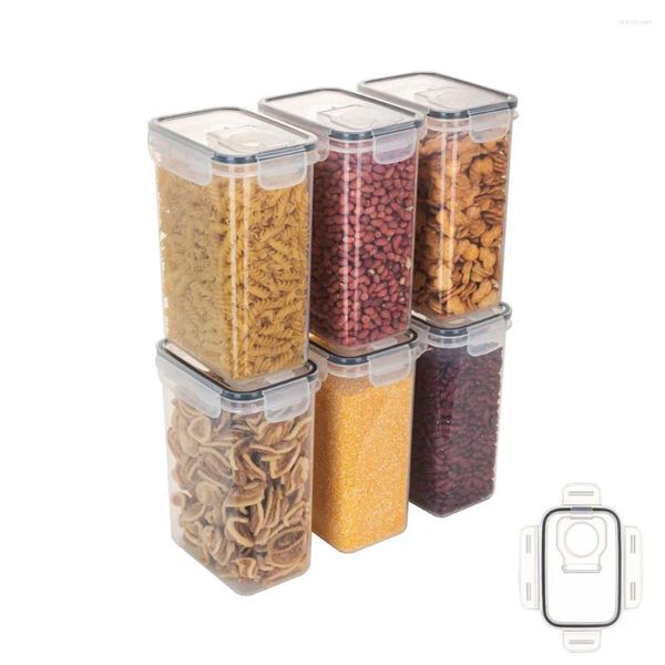 Lagerflaschen luftdichtes Getreidebehälter Feuchtigkeitssicherer Insektenschutz Reis Eimer Lebensmittelbox Kunststoff Transparent versiegelter Tank