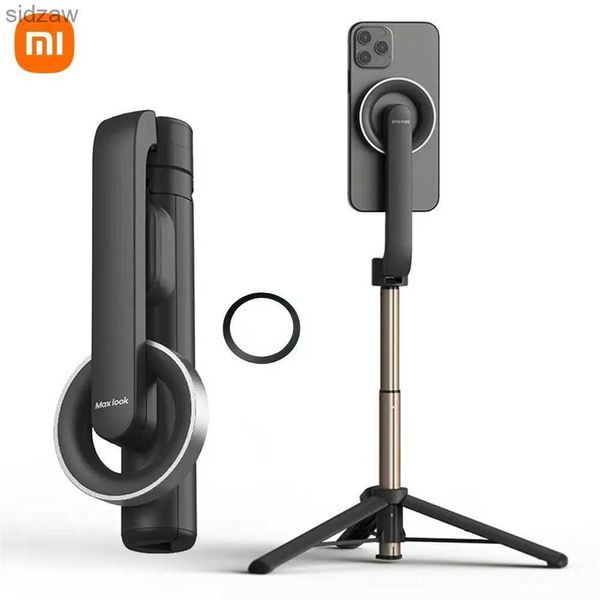 Selfie Monopods 69cm Handy Selfie Stick Magnetic Attraction Live Broadcast Bracket Bluetooth Kamera Stativ Mini -Kamera Teleskopstange Wx