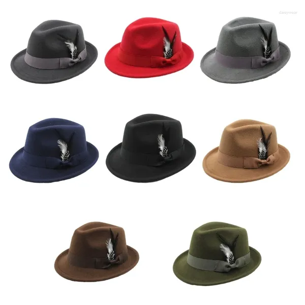 Beretti sentivano Panama Flat Top Hat Oktoberfest Round MagicShow Testaggio Masquerade Accessori Role Play Gentleman