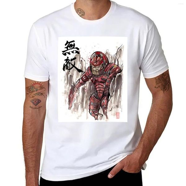 Tops canotte maschile Mass Effect Urdnot Wrex Sumie Style T-shirt Summer Top Man Clothes Mens T-Mens Shirts