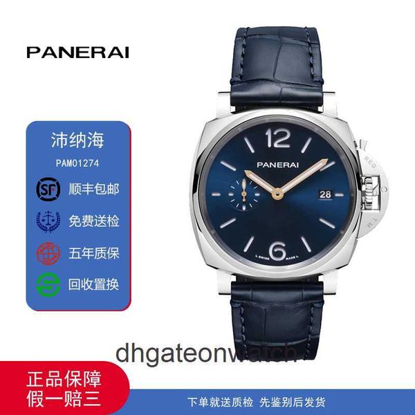 Orologi di designer di fascia alta Peneraa per la serie Nuo Nuo Automatic Mechanical Mens Watch 42mm Waterproof PAM01274 Originale 1: 1 con logo e scatola reali